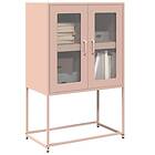 vidaXL Highboard rosa 68x39x107 cm stål