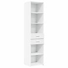 vidaXL Högskåp vit 45x42,5x185 cm konstruerat trä