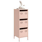 vidaXL Högskåp rosa 39x35x103,5 cm stål