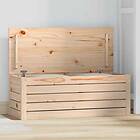 vidaXL Förvaringslåda 89x36,5x33 cm massiv furu