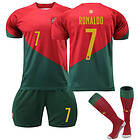 Portugal Kids Football Short Sleeve Shirt nr 7 Cristiano Ronaldo