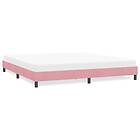 vidaXL Sängram utan madrass rosa 180x220 cm sammet