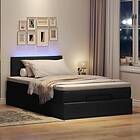 vidaXL Ottoman säng med madrass svart 120x200 cm tyg