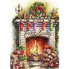 Christmas Fireplaces Coloring Book for Adults