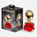 AfterDark Golden Metal Anal Plug With Red Rose Small