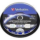 Verbatim M-DISC BD-R 4x 25 GB, Blu-ray blanks (4x, 10 pieces, printable)