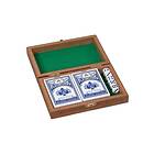 Goki Wooden Playing Card Box with 5 Dice and 2 Sets of cards