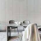 Wood Designpanel on wall Ask Vitlackad