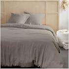 Parure housse de couette unie en gaze coton DUNE beige 260x240 cm