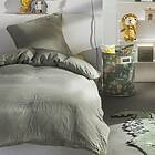 Parure housse de couette unie en gaze coton SAUGE vert 140x200 cm