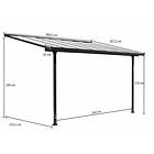 SANS MARQUE Pergola Adossée Aluminium 9-21m²