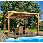 Habrita Pergola Autoportée Bois traité 10,67m²