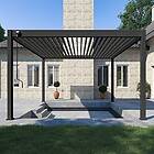 OMBREA Pergola Bioclimatique autoportée 4x4 m Aluminum Anthracite 4x4m VS