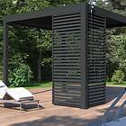 OMBREA Panneau brise-vue Aluminium Pergola Bioclimatique largeur 1 m Anthracite ventelles horizontales