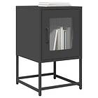 vidaXL Sängbord svart 36x39x60,5 cm kallvalsat stål