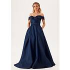 Christian Koehlert Mikado Evening Dress With Carmen Sleeves