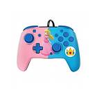 PDP Faceoff Deluxe Audio Wired Controller Peach Licensed Switch