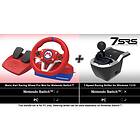 Hori Mario Kart Racing Wheel Pro Mini 7-Speed Racing Shifter Bundle For PC (Windows 11/10)