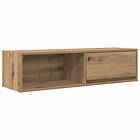 vidaXL TV-bänk hantverksmässig ek 100x31x25,5 cm konstruerat trä