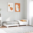 vidaXL Sängram utan madrass vit 90x190 cm massiv furu