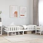 vidaXL Sängram utan madrass vit 90x190 cm massiv furu