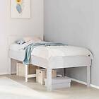 vidaXL Sängram utan madrass vit 90x190 cm massiv furu
