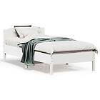 vidaXL Sängram utan madrass vit 90x190 cm massiv furu