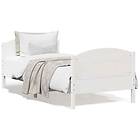 vidaXL Sängram utan madrass vit 90x190 cm massiv furu