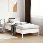 vidaXL Sängram utan madrass vit 90x190 cm massiv furu