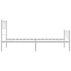 vidaXL Sängram med huvudgavel och fotgavel vit metall 80x200 cm