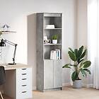 vidaXL Highboard betong grå 50x35x180 cm konstruerat trä