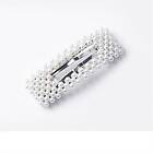 Soho Mila Pearl hårklämma Silver med vita pärlor No 6333