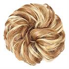 Blond Messy Bun Hårsnodd med lockigt konstgjordt hår 22H28A Honey Mix