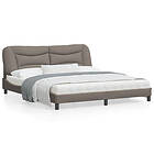 vidaXL Sängram utan madrass taupe cm 180x200 tyg