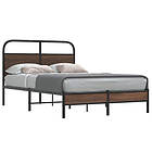 vidaXL Sängram utan madrass brun 120x190 ek cm konstruerad trä