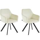 Loft24 Matstol med armstöd BELLA 2-pack