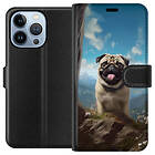 Plånboksfodral till Apple iPhone 13 Pro med Glad Hund motiv