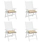 vidaXL Palldynor 4 st beige 50x50x7 cm oxfordtyg