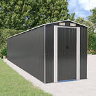 vidaXL Trädgårdsskjul antracit 192x938x223 cm galvaniserat stål