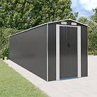 vidaXL Trädgårdsskjul antracit 192x772x223 cm galvaniserat stål