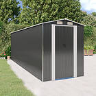 vidaXL Trädgårdsskjul antracit 192x606x223 cm galvaniserat stål