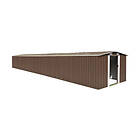 vidaXL Trädgårdsskjul brun 257x990x181 cm galvaniserat stål