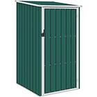 vidaXL Trädgårdsskjul grön 87x98x159 cm galvaniserat stål
