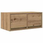 vidaXL TV-bänk hantverksmässig ek 60x31x25,5 cm konstruerat trä