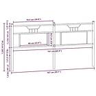vidaXL Sänggavel brun ek 160 cm konstruerat trä och stål