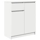 vidaXL Skänk med låda vit 71x35x84 cm konstruerat trä