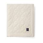 Lexington Quilted organic cotton velvet överkast 160x240 cm Vit