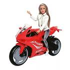 DEFA Lucy Docka 28cm med Motorcykel