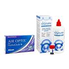 Air Optix Plus Hydraglyde Multifocal (3 linser) + Oxynate Peroxide 380ml med linsetui