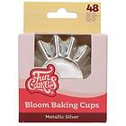 FunCakes Metallic Silver Bloom Muffinsformar 48 st